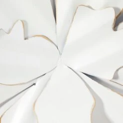 Maple And Jade 19" X 19" Wall Decor In White And Gold (Set Of 3) -Home Decoration Series 58626557 4