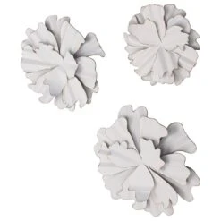 Maple And Jade 19" X 19" Wall Decor In White And Gold (Set Of 3) -Home Decoration Series 58626557 7