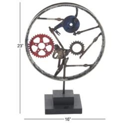 Maple And Jade 23" Industrial Metal Sculpture In Gray -Home Decoration Series 58628017 9