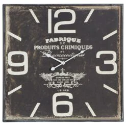 Maple And Jade 23" Square Wall Clock In Black