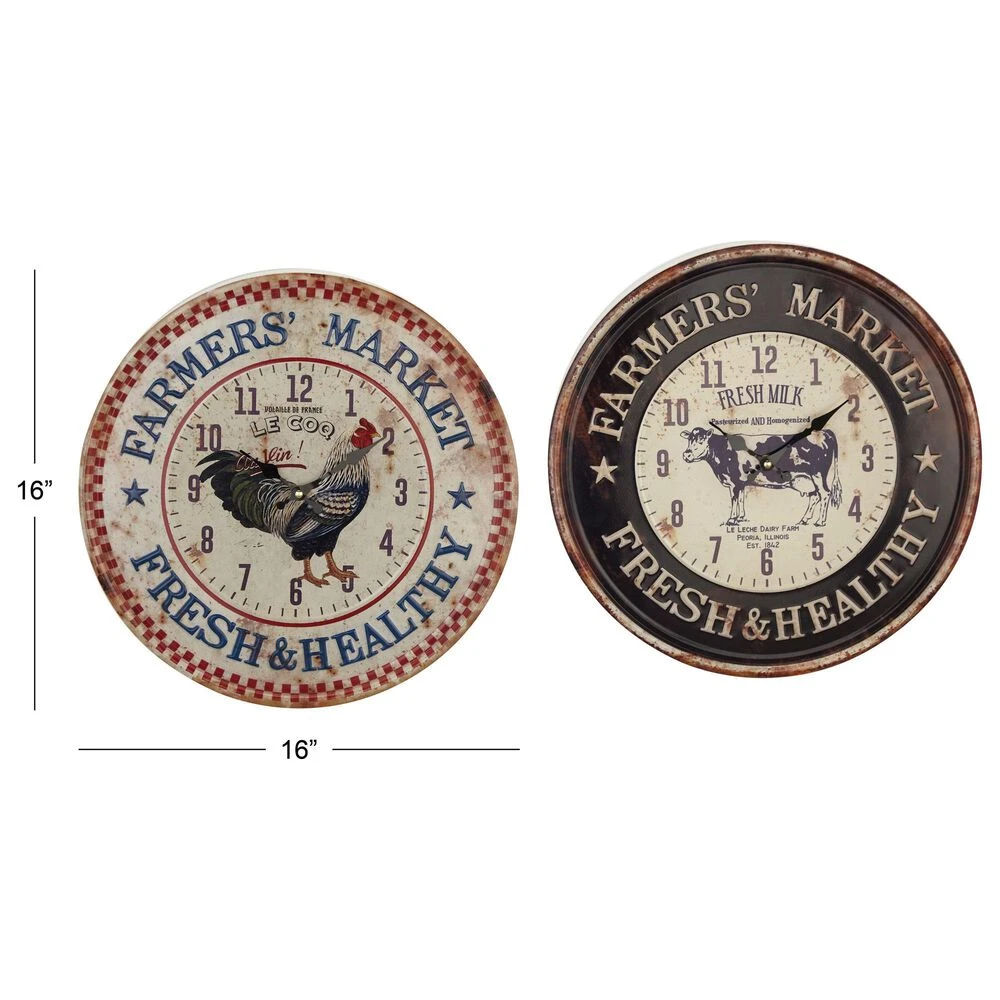 Maple And Jade 16" Wall Clock In Dark Brown And Creme (Set Of 2) 13 Maple And Jade 16" Wall Clock In Dark Brown And Creme (Set Of 2) - Image 11