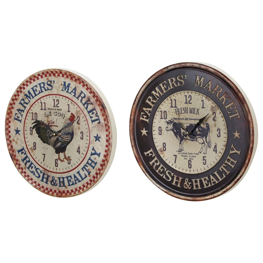 Maple And Jade 16" Wall Clock In Dark Brown And Creme (Set Of 2) 9 Maple And Jade 16" Wall Clock In Dark Brown And Creme (Set Of 2) - Image 7