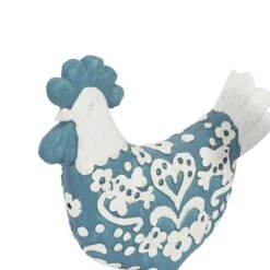 Maple And Jade Chicken Sculptures In Turquoise (Set Of 2) -Home Decoration Series 58629718 3