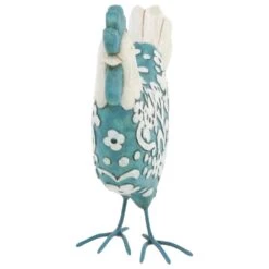 Maple And Jade Chicken Sculptures In Turquoise (Set Of 2) -Home Decoration Series 58629718 7