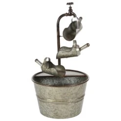 Maple And Jade 28" Farmhouse Fountain In Gray 18 Maple And Jade 28" Farmhouse Fountain In Gray -Home Decoration Series 58630294 6