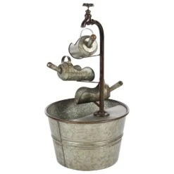 Maple And Jade 28" Farmhouse Fountain In Gray 19 Maple And Jade 28" Farmhouse Fountain In Gray -Home Decoration Series 58630294 7