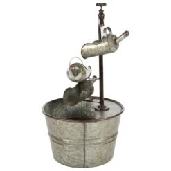 Maple And Jade 28" Farmhouse Fountain In Gray 20 Maple And Jade 28" Farmhouse Fountain In Gray -Home Decoration Series 58630294 8