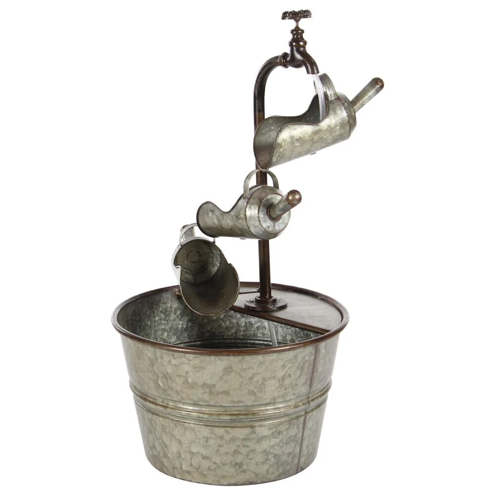 Maple And Jade 28" Farmhouse Fountain In Gray 11 Maple And Jade 28" Farmhouse Fountain In Gray - Image 9