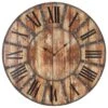 Maple And Jade 24" Farmhouse Wall Clock In Brown -Home Decoration Series 58630468 1