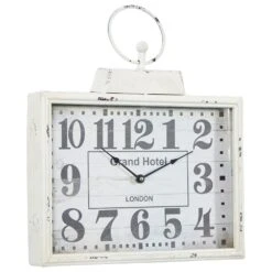 Maple And Jade 16" X 15" Wall Clock In White