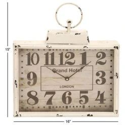 Maple And Jade 16" X 15" Wall Clock In White -Home Decoration Series 58631318 10