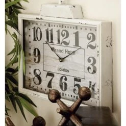 Maple And Jade 16" X 15" Wall Clock In White -Home Decoration Series 58631318 8
