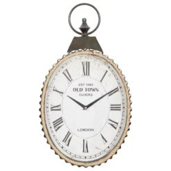 Maple And Jade 12" X 21" Wall Clock In Black