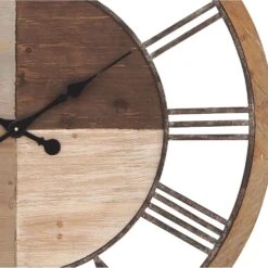 Maple And Jade 36" Wall Clock In Distressed Brown -Home Decoration Series 58633694 6