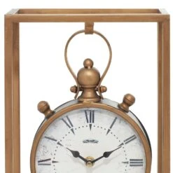 Maple And Jade 13" X 9" Table Clock In Bronze -Home Decoration Series 58633967 3