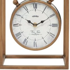 Maple And Jade 13" X 9" Table Clock In Bronze -Home Decoration Series 58633967 4