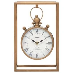 Maple And Jade 13" X 9" Table Clock In Bronze -Home Decoration Series 58633967 5