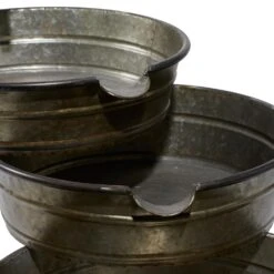 Maple And Jade 26" Farmhouse 3-Tier Tub Fountain In Gray -Home Decoration Series 58635301 4