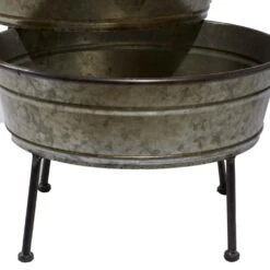 Maple And Jade 26" Farmhouse 3-Tier Tub Fountain In Gray -Home Decoration Series 58635301 5