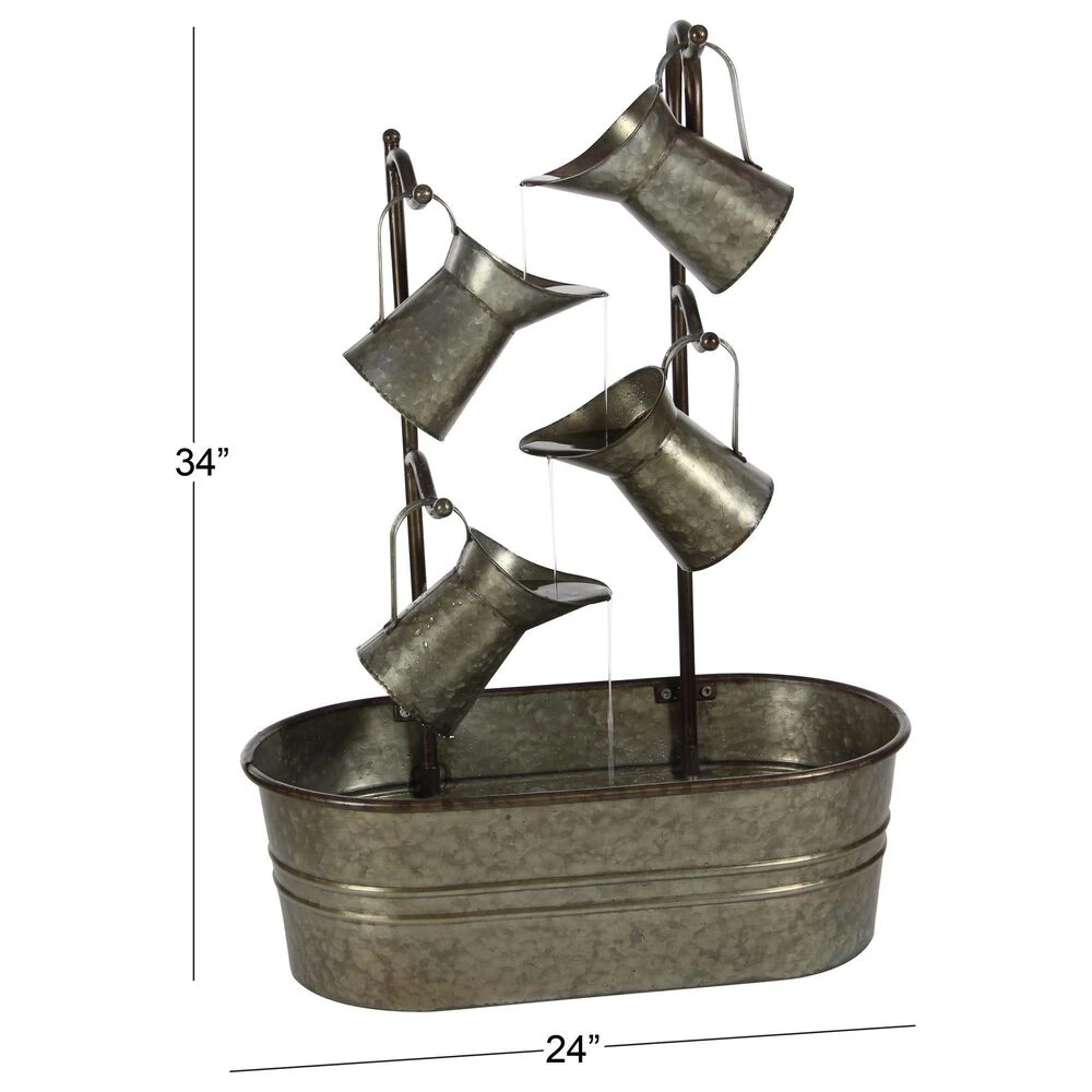 Maple And Jade 34" Farmhouse Fountain In Gray 12 Maple And Jade 34" Farmhouse Fountain In Gray - Image 10