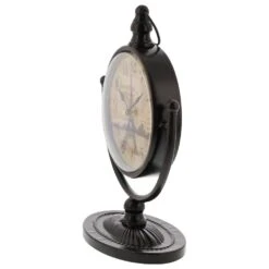 Maple And Jade Table Clock With Half Moon Stand In Black (Set Of 4) 17 Maple And Jade Table Clock With Half Moon Stand In Black (Set Of 4) -Home Decoration Series 58636127 4