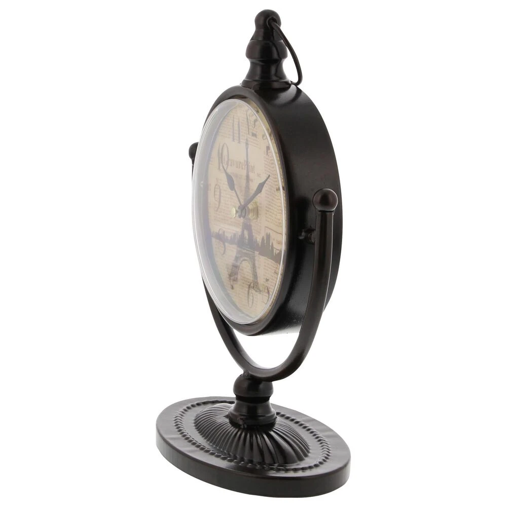 Maple And Jade Table Clock With Half Moon Stand In Black (Set Of 4) 6 Maple And Jade Table Clock With Half Moon Stand In Black (Set Of 4) - Image 4