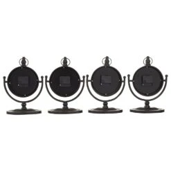 Maple And Jade Table Clock With Half Moon Stand In Black (Set Of 4) 19 Maple And Jade Table Clock With Half Moon Stand In Black (Set Of 4) -Home Decoration Series 58636127 6