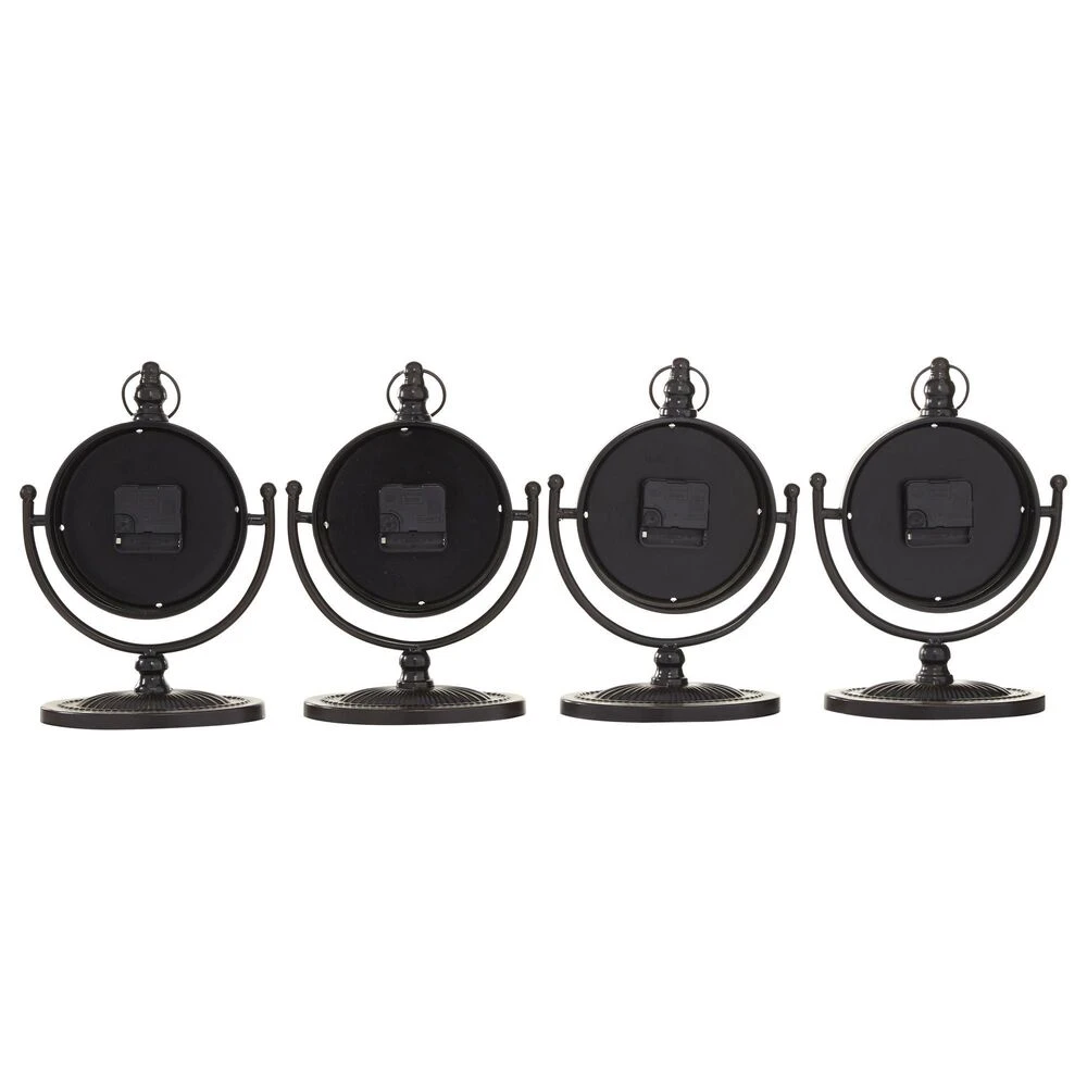 Maple And Jade Table Clock With Half Moon Stand In Black (Set Of 4) 8 Maple And Jade Table Clock With Half Moon Stand In Black (Set Of 4) - Image 6