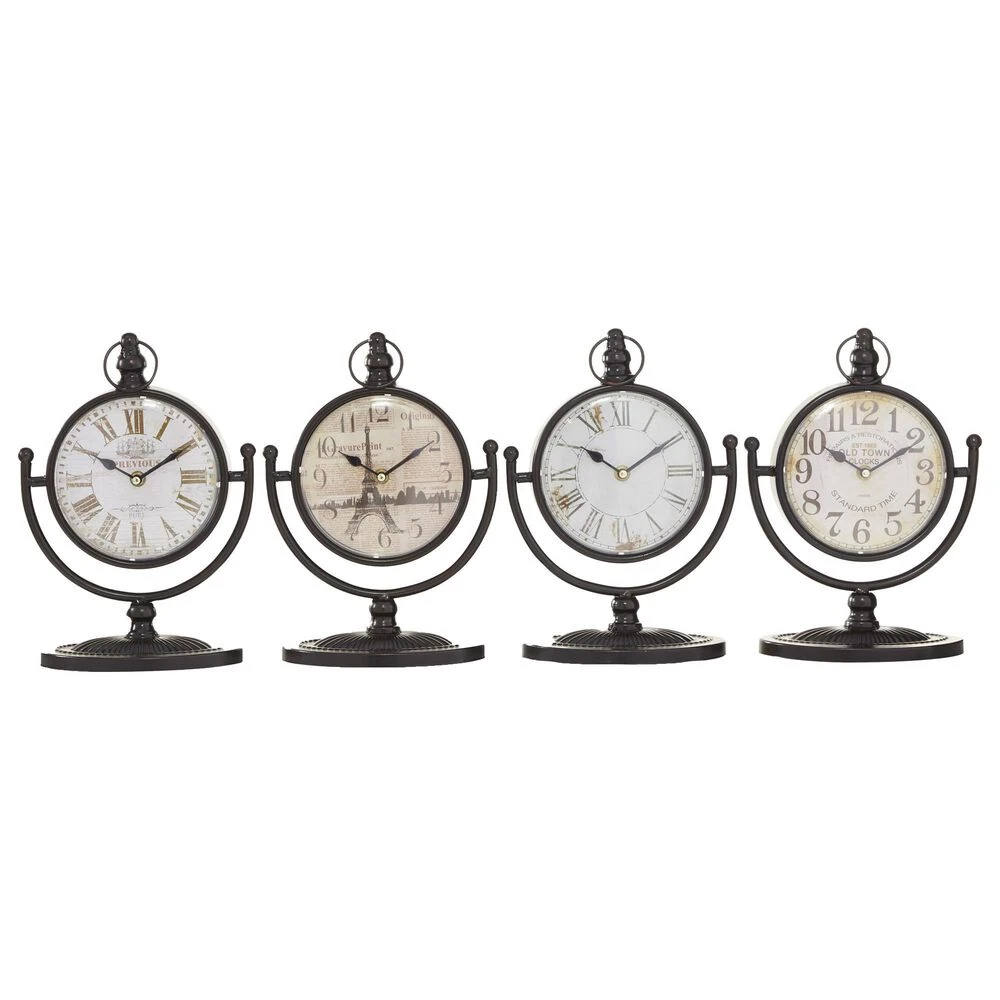 Maple And Jade Table Clock With Half Moon Stand In Black (Set Of 4) 9 Maple And Jade Table Clock With Half Moon Stand In Black (Set Of 4) - Image 7