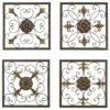 Maple And Jade 16" X 16" Rustic Wall Decor In Gold And Black (Set Of 4) 1 Maple And Jade 16" X 16" Rustic Wall Decor In Gold And Black (Set Of 4) -Home Decoration Series 58641457 1