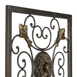 Maple And Jade 16" X 16" Rustic Wall Decor In Gold And Black (Set Of 4) -Home Decoration Series 58641457 3