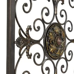 Maple And Jade 16" X 16" Rustic Wall Decor In Gold And Black (Set Of 4) -Home Decoration Series 58641457 4