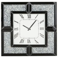 Maple And Jade 20" Round Wall Clock In Black And White -Home Decoration Series 58642190 4