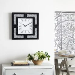 Maple And Jade 20" Round Wall Clock In Black And White -Home Decoration Series 58642190 8