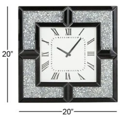 Maple And Jade 20" Round Wall Clock In Black And White -Home Decoration Series 58642190 9