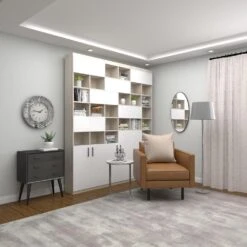 Maple And Jade 20" Round Wall Clock In Silver -Home Decoration Series 58643115 14