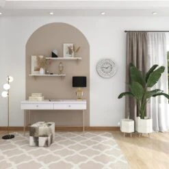 Maple And Jade 20" Round Wall Clock In Silver -Home Decoration Series 58643115 16