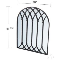 Southern Enterprises Chalfin Wall Mirror In Antique Black -Home Decoration Series 58690017 8
