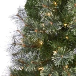 Nearly Natural, Inc. Nearly Natural Inc 5' Cashmere Slim Artificial Christmas Tree With 250 Warm White Lights And 408 Bendable Branches 15 Nearly Natural, Inc. Nearly Natural Inc 5' Cashmere Slim Artificial Christmas Tree With 250 Warm White Lights And 408 Bendable Branches -Home Decoration Series 58771445 5