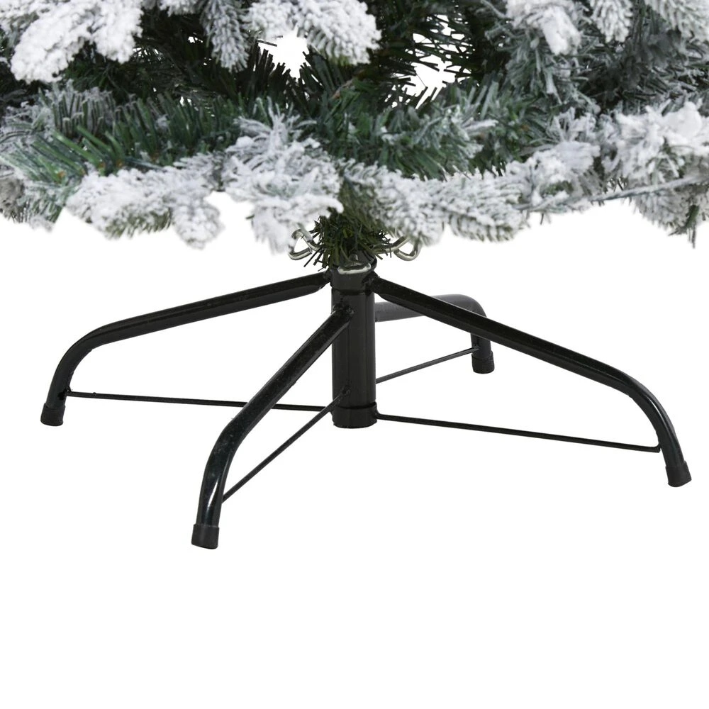 Nearly Natural, Inc. Nearly Natural Inc 4' Flocked Vermont Mixed Pine Artificial Christmas Tree With 100 Clear LED Lights 6 Nearly Natural, Inc. Nearly Natural Inc 4' Flocked Vermont Mixed Pine Artificial Christmas Tree With 100 Clear LED Lights - Image 4