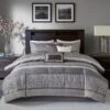 Hampton Park Rhapsody 7-Piece California King Comforter Set In Grey And Taupe