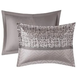 Hampton Park Rhapsody 7-Piece California King Comforter Set In Grey And Taupe -Home Decoration Series 58872565 3