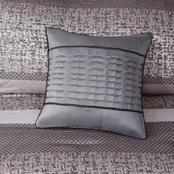 Hampton Park Rhapsody 7-Piece California King Comforter Set In Grey And Taupe -Home Decoration Series 58872565 7