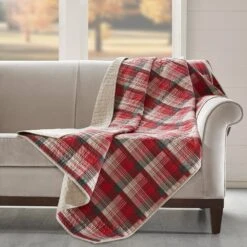 Hampton Park Huntington 50" X 70" Throw In Red -Home Decoration Series 58873308 6