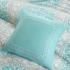 Hampton Park Senna 4-Piece Twin/Twin XL Comforter Set In Aqua 15 Hampton Park Senna 4-Piece Twin/Twin XL Comforter Set In Aqua -Home Decoration Series 58873506 5