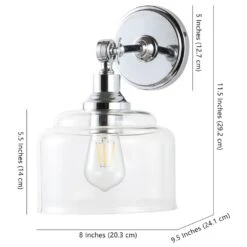 Safavieh Lansor Wall Sconce In Chrome (Set Of 2) -Home Decoration Series 58921362 5