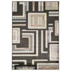 Signature Design By Ashley Juhani 7'10" X 9'10" Brown, Cream And Gray Area Rug
