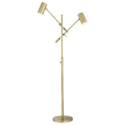 Pacific Coast Lighting Porto Floor Lamp In Antique Brass