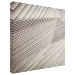 Timberlake Equilibrio Allineato 14" X 14" Canvas Art In Gray/White