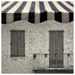 Timberlake Lovely Balconette 14" X 14" Canvas Art In Grey/Tan/Black -Home Decoration Series 59540690 3